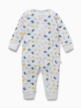 NWT Baby MORI Zip Up Pajama 9-12M
